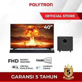 LED TV Polytron PLD40B8951 Soundbar Frameless TV - 40in Soundbar