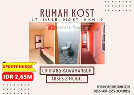 Rumah Kost Produktif Cipinang Rawamangun Akses 2 Mobil