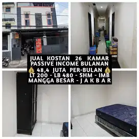 JUAL KOS KOST KOSAN KOSTAN 26 KAMAR DI MANGGA BESAR TAMAN SARI JAKBAR