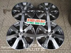 Velg oem Honda freed R15 pcd 4x100 untuk brio jazz city mobilio dll