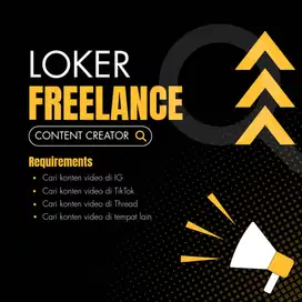 Loker Lowongan Kerja Freelance Content Creator Sosmed