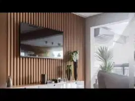 Wpc panel dinding,interior ruangan