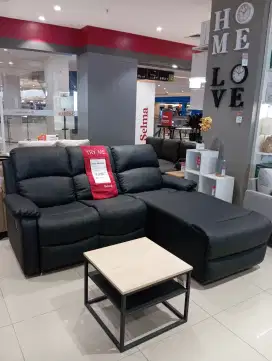 Dijual sofa L recline 3 dudukan bahan kulit