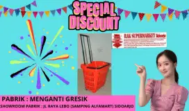 Keranjang tarik supermarket