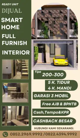 Rumah Smarthome TERMURAH lokasi pinggir jalan area Solo Baru strategis