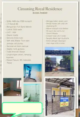 Dijual Cimuning Royal Residence