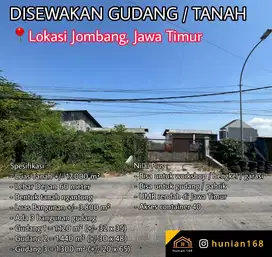 SEWA Gudang Pabrik Tanah Kavling Industri Raya Propinsi Ploso Jombang