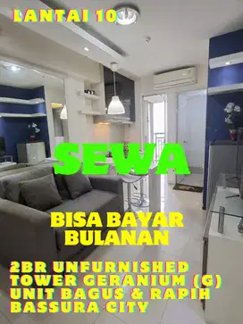 SEWA BAYAR BULANAN 2BR FURNISHED TOWER G LT. 10 APARTEMEN BASSURA CITY