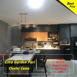 Rumah Mewah 3 Lantai Furnished di Citra Garden Puri Cluster Casco