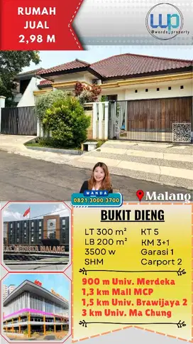 Dijual Cepat Turun Harga Rumah Lokasi Dieng Kota Malang