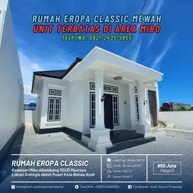 Dijual Rumah Eropa Classic di Mibo Kota Banda Aceh - Unit Terbatas