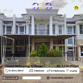 Dijual Rumah 2LT Mahogany Tanjung Bunga Siap Huni Cantik Nego FW