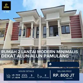 S655.Rumah 2Lt modern Free Biaya Strategis di Pamulang Tangsel