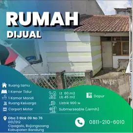 Dijual Cepat! Rumah Murah Lingkungan Aman di GBA 3 Ciganitri