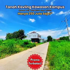 Tanah cocok untuk Kost; lokasi dekat kampus UMM Malang