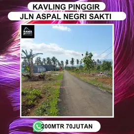 Tanah Pinggir jalan negri sakti akses mudah dan siap bangun