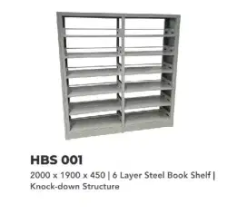 Rak perpustakaan 2 sisi 190cm