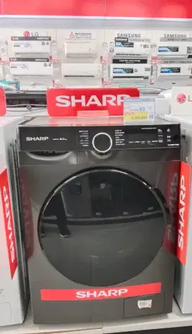 Cicilan SHARP WM FRONT LOADING 9 DARK SILVER bunga 0%