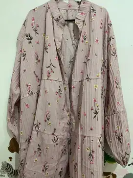 Blouse pink bunga