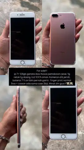 Jual iphone 7+128gb
