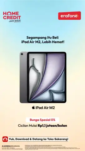 Promo bebas 2x cicilan ipad air m2