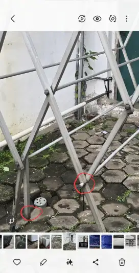 Tiang Jemuran Pakaian Tinggi 160 cm Lebar 200cm Patah 2 Titik