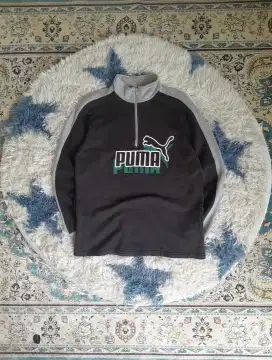 Puma Quarter Zip Hitam Abu