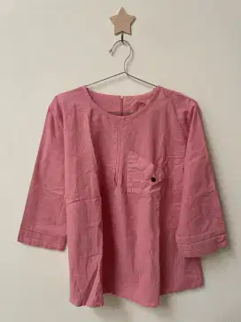 Pink Long Top // Baju Atasan Panjang
