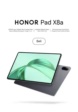 New Honor Pad X8a Layar 11inch 4 speaker android 14 Snapdragon 680