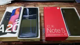Dijual Hp Samsung A20s dan Xiaomi Redmi note 5