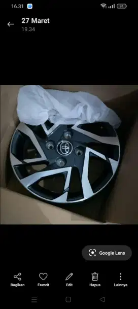 4 velg original veloz facelift 99,% r15 mulus.
