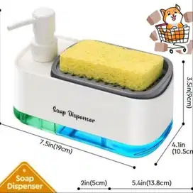 soap dispenser Tempat sabun cuci piring dan tangan 2 in 1 free spons