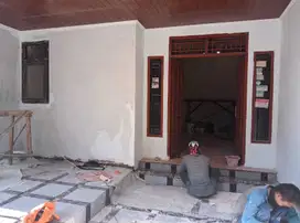 Rumah 1 lantai sedang proses renov di Kranggan Permai Cibubur