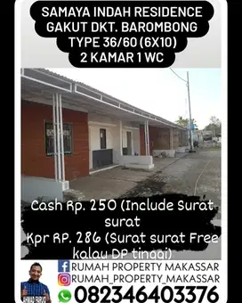 SAMAYA INDAH RESIDENCE GAKUT DKT. BAROMBONG T 36/60 (6X10) 2 Kmr 1 WC
