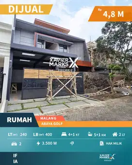 Dijual Rumah Baru Mewah Bagus di Araya Golf Blimbing Malang