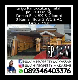 Griya Panakkukang Indah Jln Hertasning depan PLN 8X15 2 lti 3 kmr 2 Wc