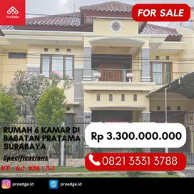 Dijual Rumah 6 Kamar 3 MILIAR di Pratama Wiyung Surabaya Barat