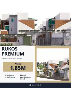 rukost strategis 2 lantai kota malang