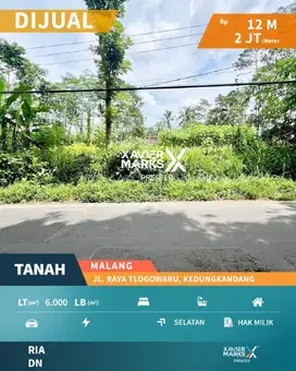 c081 Tanah Luas Siap Dibangun Raya Tlogowaru,Kedungkandang Kota Malang