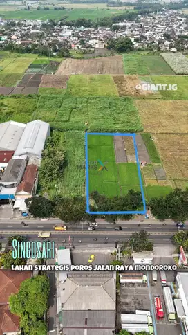 Tanah Strategis di Raya Poros Mondoroko Singosari Malang