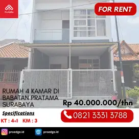 Disewakan 40 Juta Rumah 4 Kamar di Pratama Wiyung Surabaya Barat