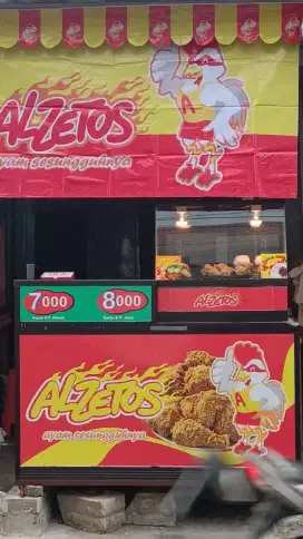 Gerobak Friedchicken lengkap langsung jualan