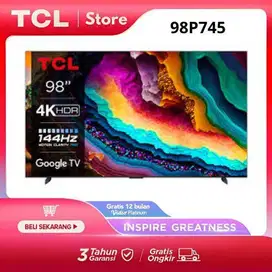 TCL 98 GOOGLE TV - ONKYO - UHD WIDE COLOUR GAMUT - 600 nits - VRR 144h