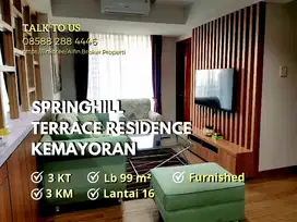 APARTEMEN SPRINGHIL TERRACE 3BR FURNISH DEKAT GOLF DAN PRJ KEMAYORAN