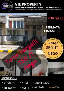 DI JUAL RUMAH DI PERMATA CIMANGGIS