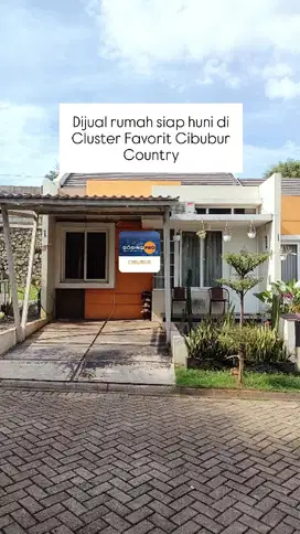 Dijual rumah nyaman siap huni di Cluster Favorit Cibubur Country
