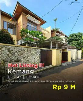 Di jual rumah 2,5 lantai siap huni di  kemang bebas banjir jaksel