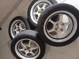 Velg racing 15 advan rg1 pcd 4x100 velg saja