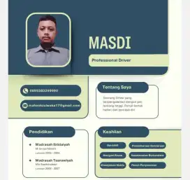 Saya sedang membutukan kerjaan driver pribadi/kantor