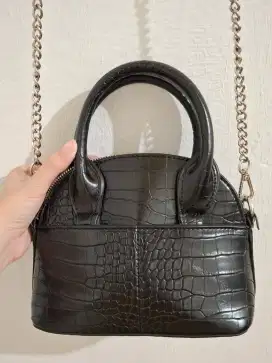 Slingbag/Handbag Wanita Croco Hitam